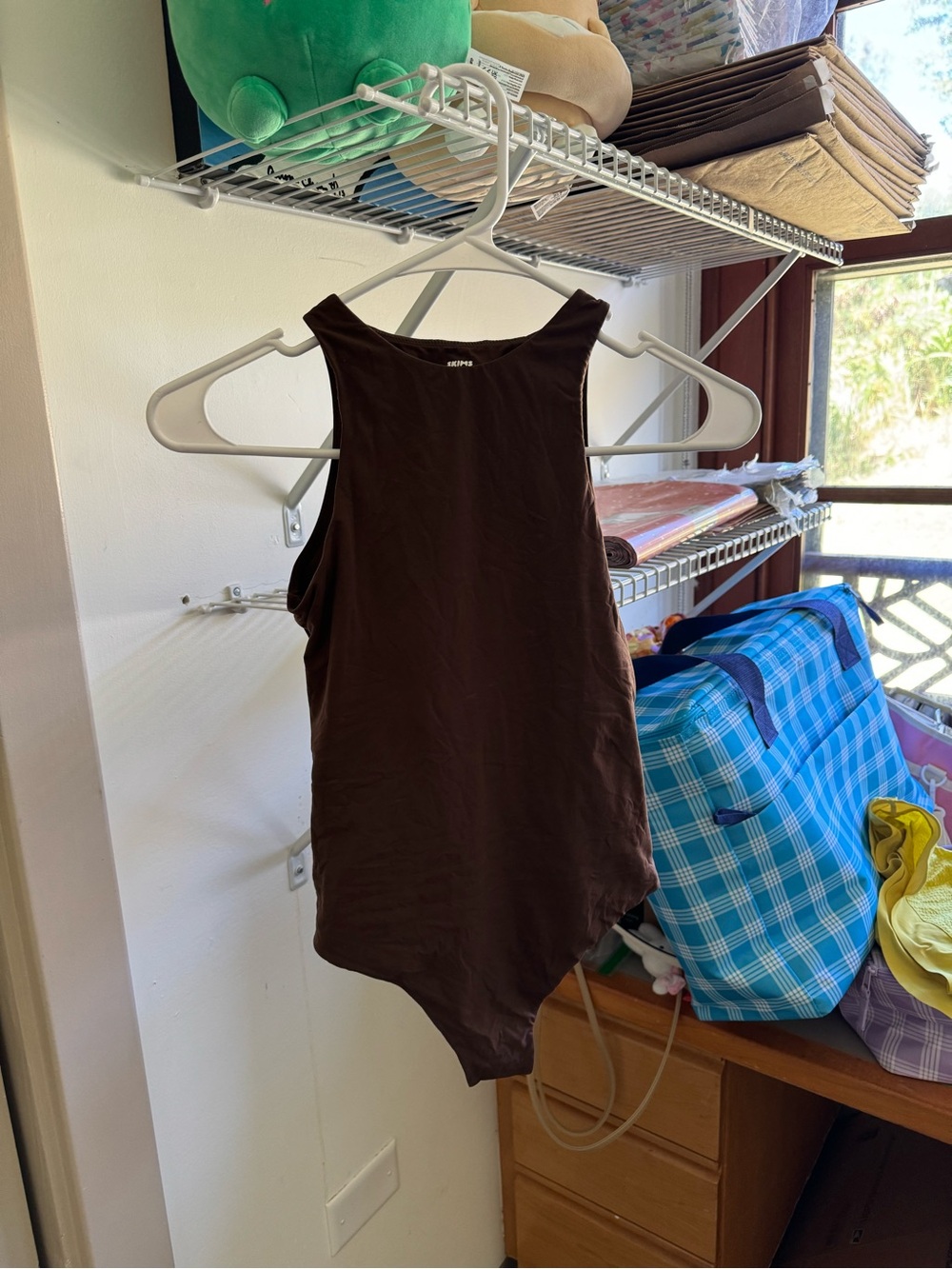 SKIMS Brown Tank Bodysuit Small